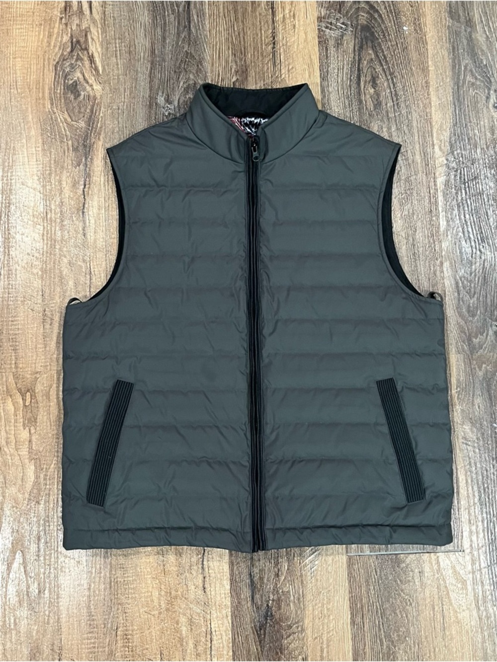 Ted Baker - Duck Down Puffer Zip Up Vest Gray Size 6 XL Excellent Condition
